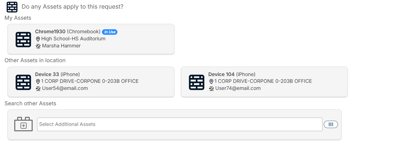 Add a request step 3, assets.